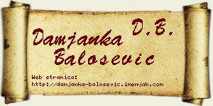 Damjanka Balošević vizit kartica